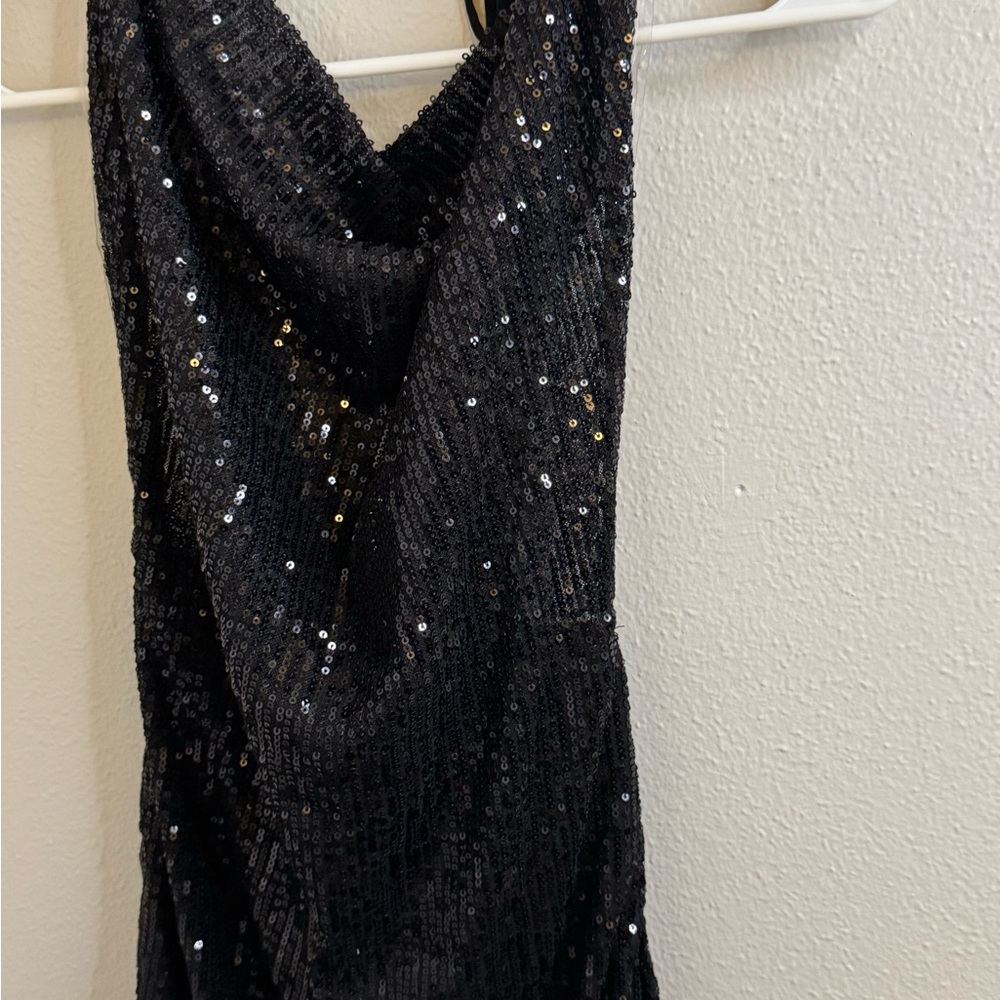 Fashion Nova Black Sequin Mini Dress